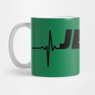 Jets heartbeat black Mug